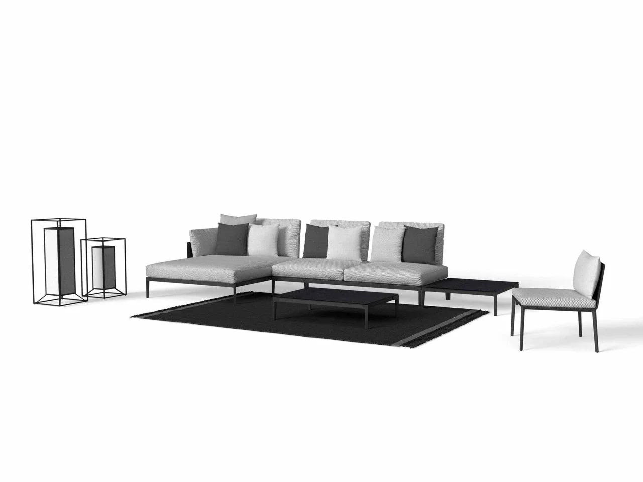 Divano Lounge XL Destro Leaf - v9