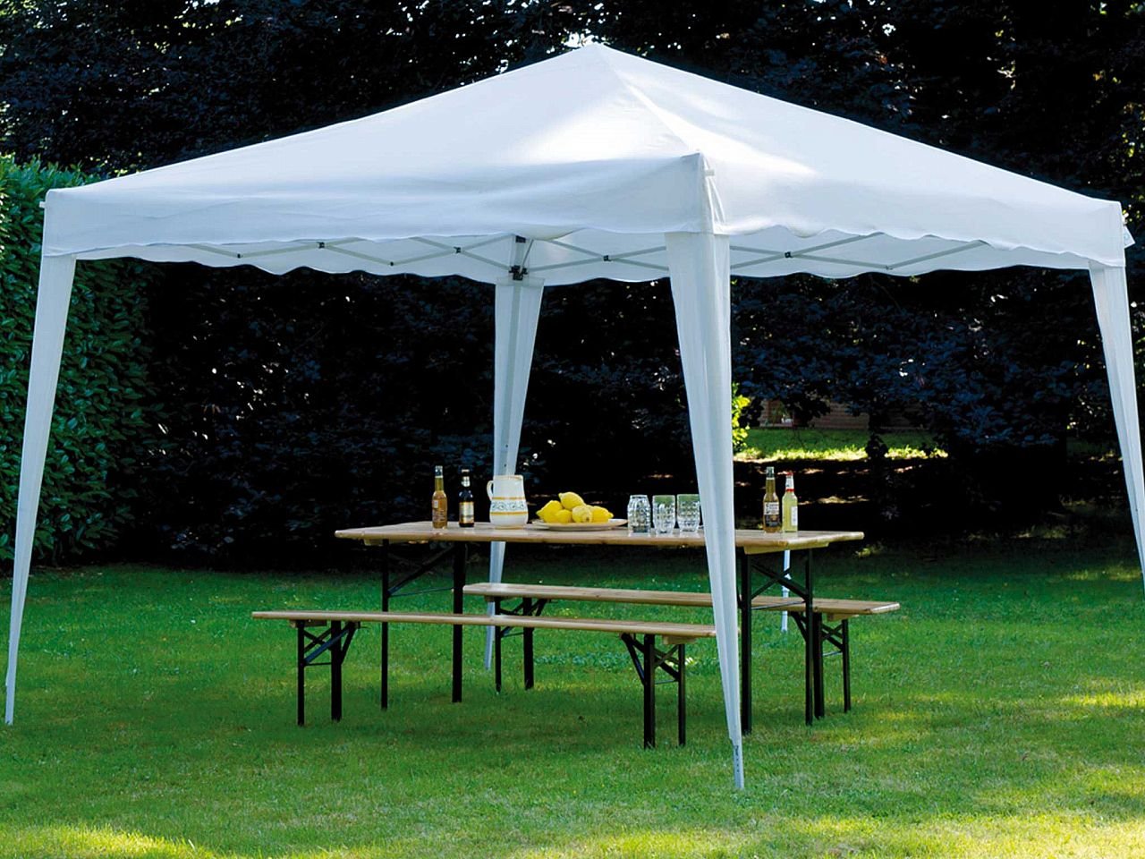 Gazebo Pieghevole 3x3 portatile struttura in ferro -2