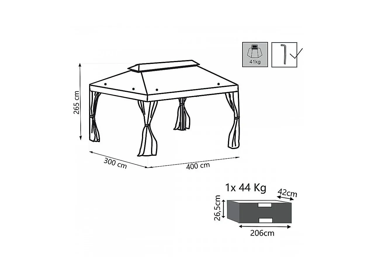 Gazebo Boston 3X4 -1