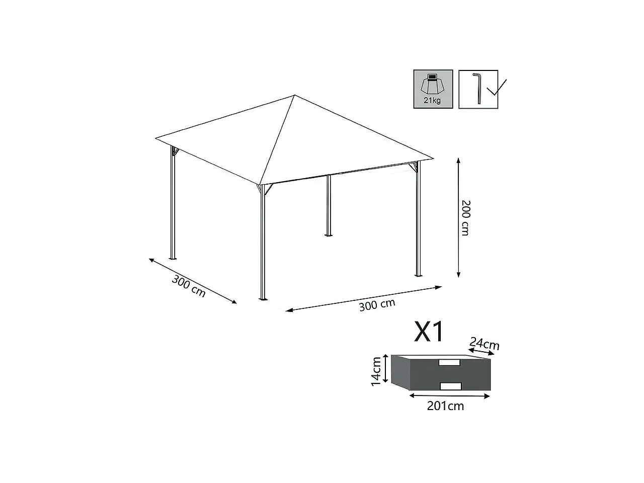 Gazebo Washington 3X3 -1