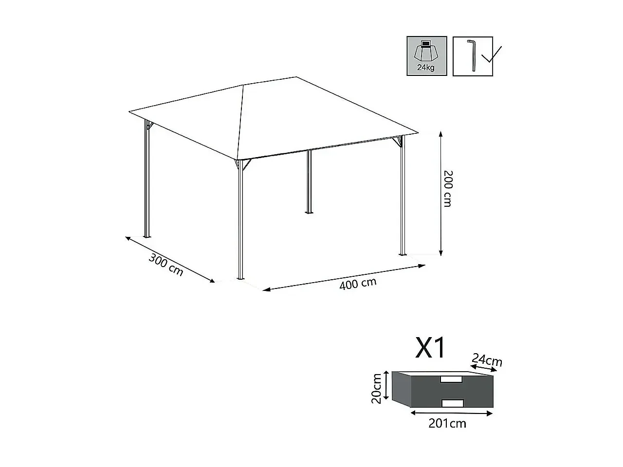 Gazebo Washington 3X4 -1