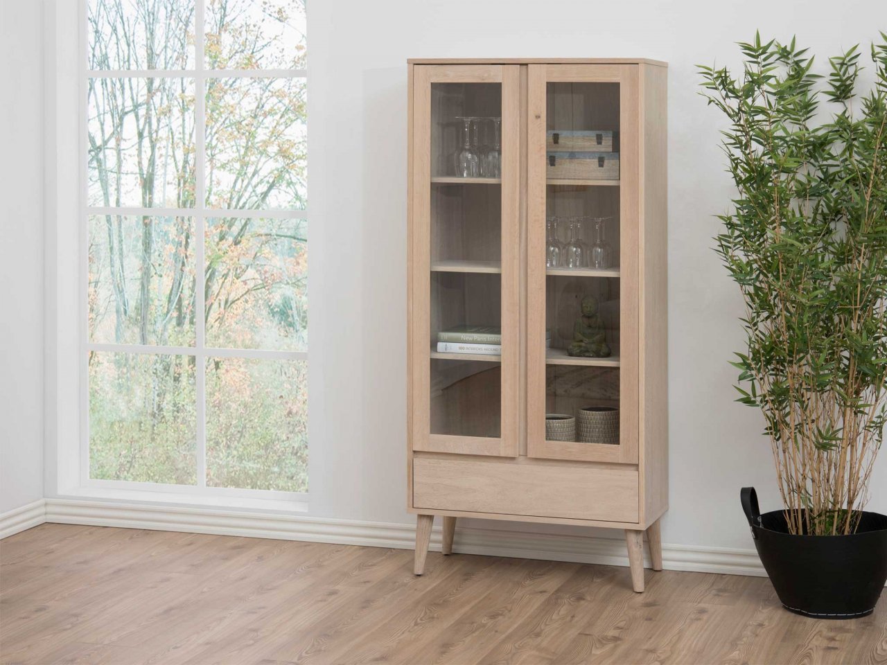 Credenza Nago 4 ripiani e cassetto - v1