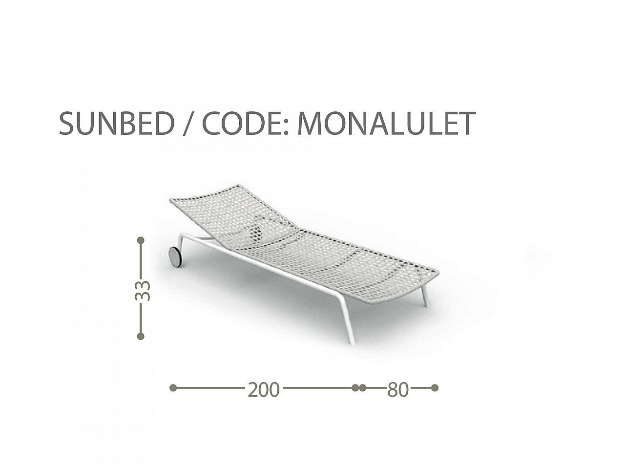 Lettino Moon/Alu - 1