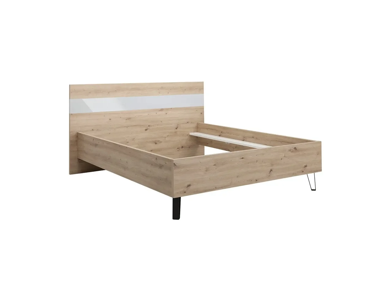 Letto matrimoniale in legno Mira - v6