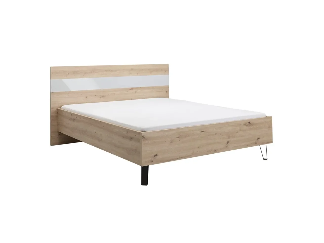 Letto matrimoniale in legno Mira - v4