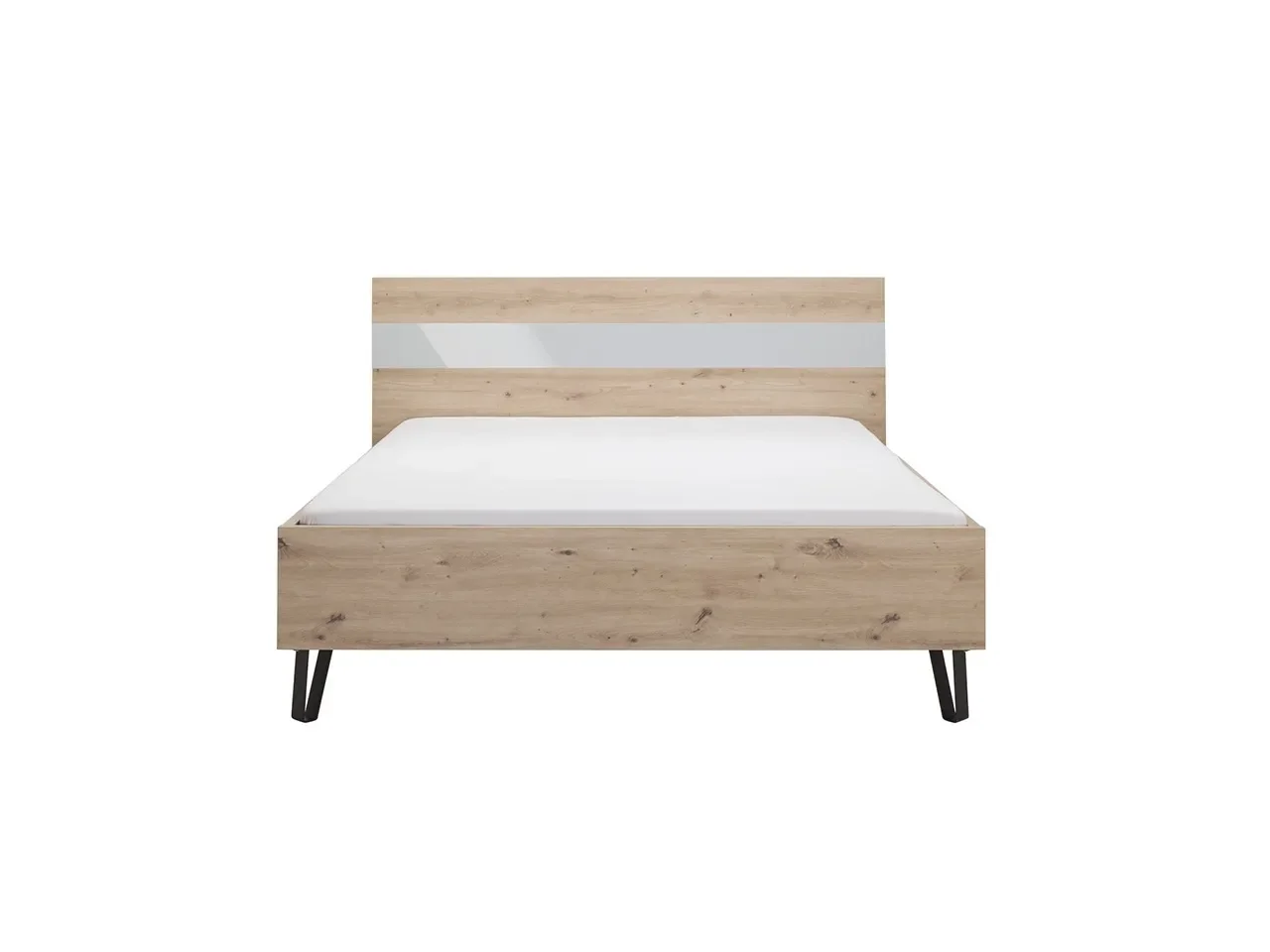 Letto matrimoniale in legno Mira - v2