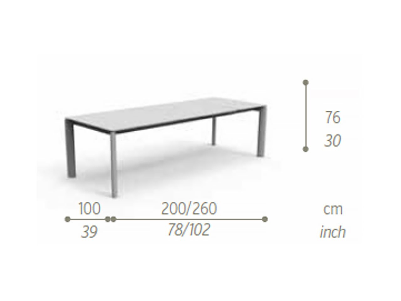 Tavolo allungabile Milo 200/260 -1