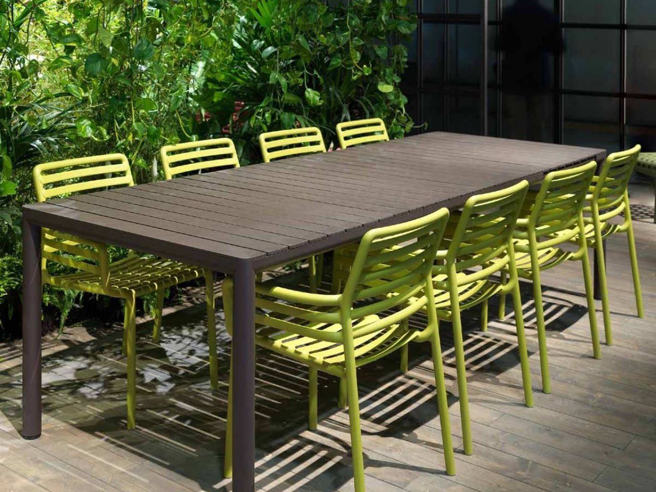 Set Tavolo Tevere 147/211 con 8 Sedie Tiberina Bistrot - v15