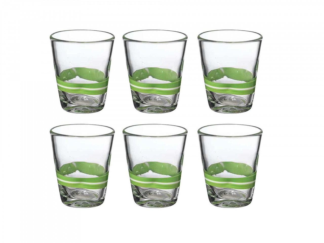 Set bicchieri Eolo Stripes 6 pezzi righe orizzontali - v11