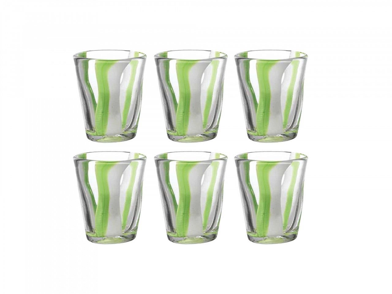 Set bicchieri Eolo Stripes 6 pezzi righe verticali - v10
