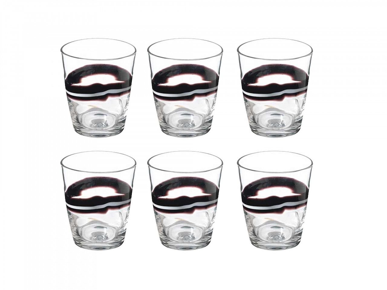 Set bicchieri Eolo Stripes 6 pezzi righe orizzontali - v7