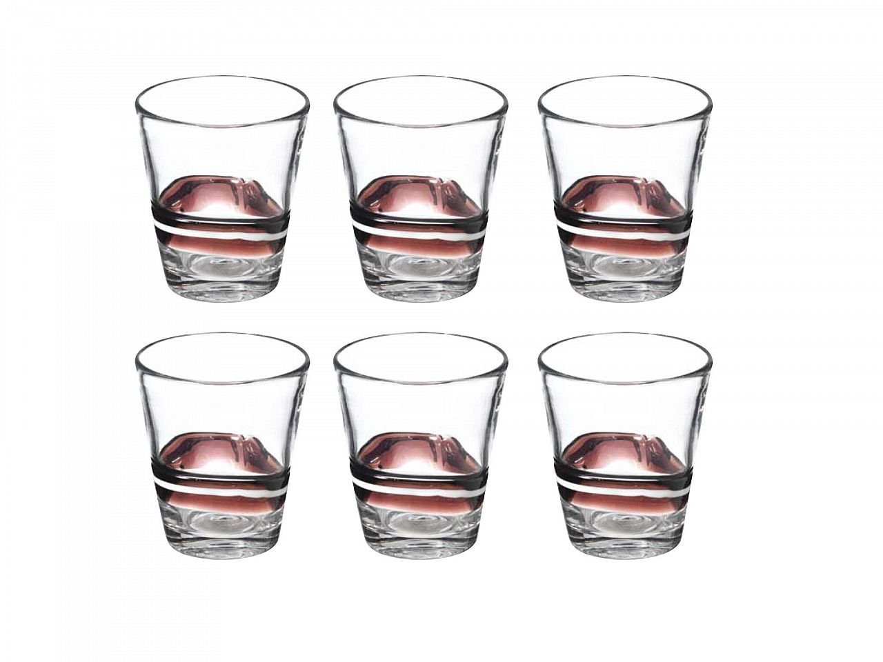 Set bicchieri Eolo Stripes 6 pezzi righe orizzontali - v5