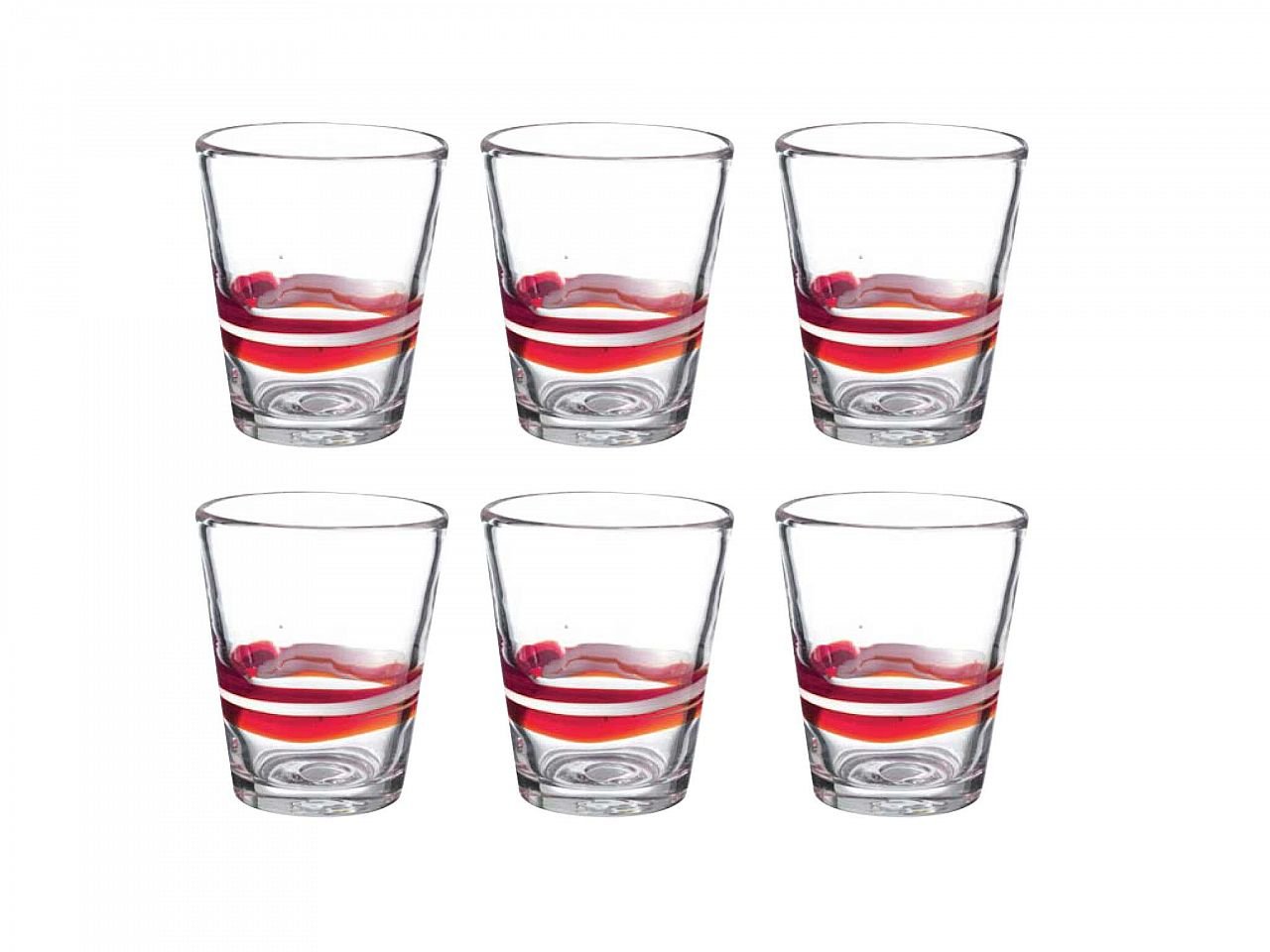 Set bicchieri Eolo Stripes 6 pezzi righe orizzontali - v4