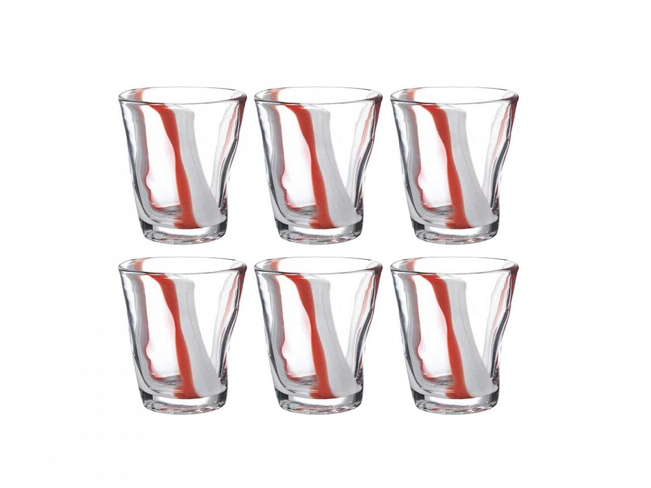 Set 6 pezzi bicchieri acqua in vetro colore nero, interno colore oro cl  46,5 in vetro cristallino