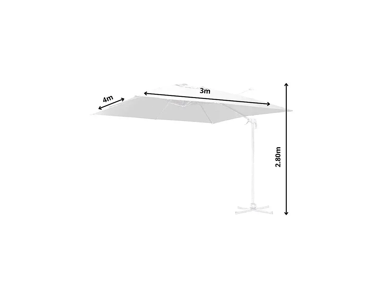 Ombrellone Dakota 3x4 -4