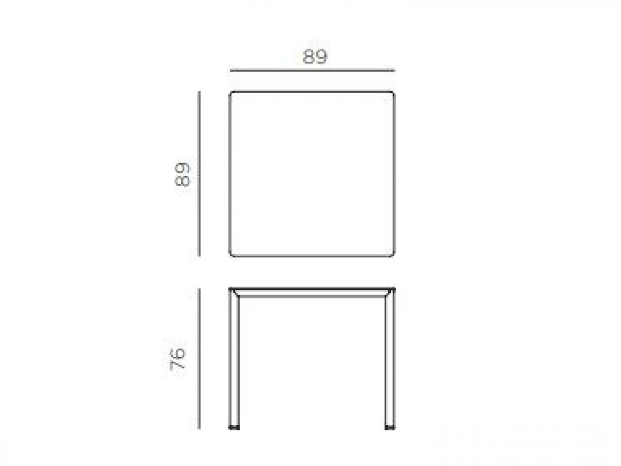 Tavolo Piave 90x90 - 1