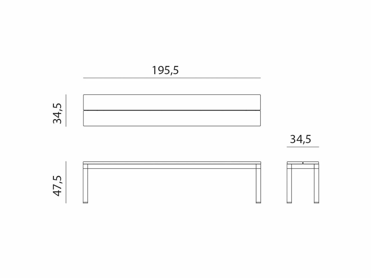 Set tavolo Rio Alu 210 Fix con 2 panche Rio Bench Alu - 2