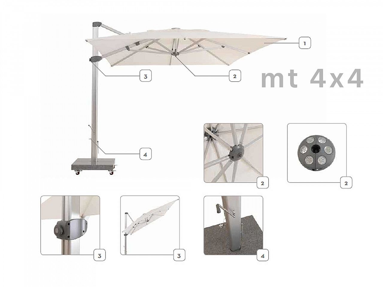 Set Ombrellone Zeus 4x4 - 1