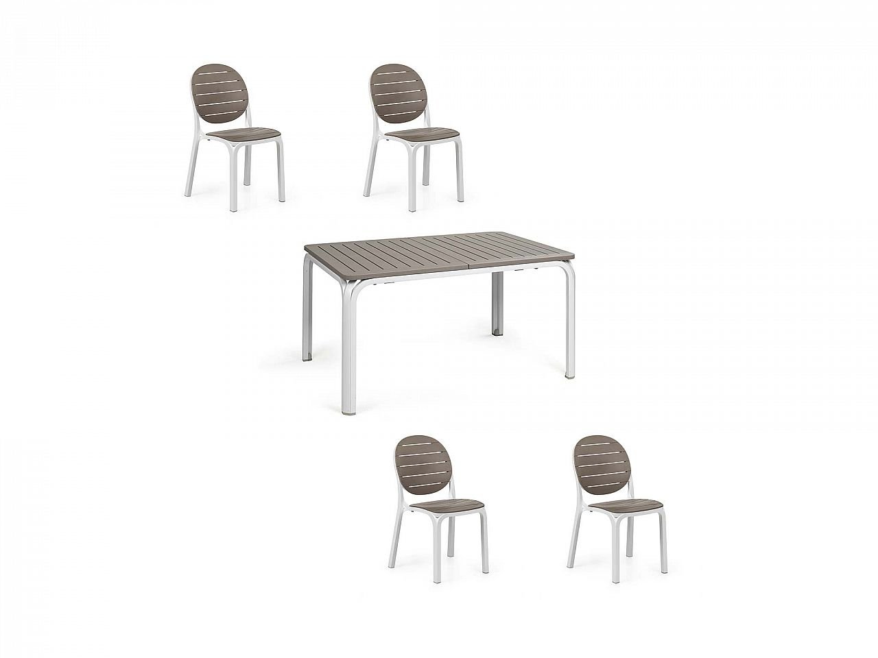 Set tavolo Alloro 140/210 con 4 sedie Erica -20