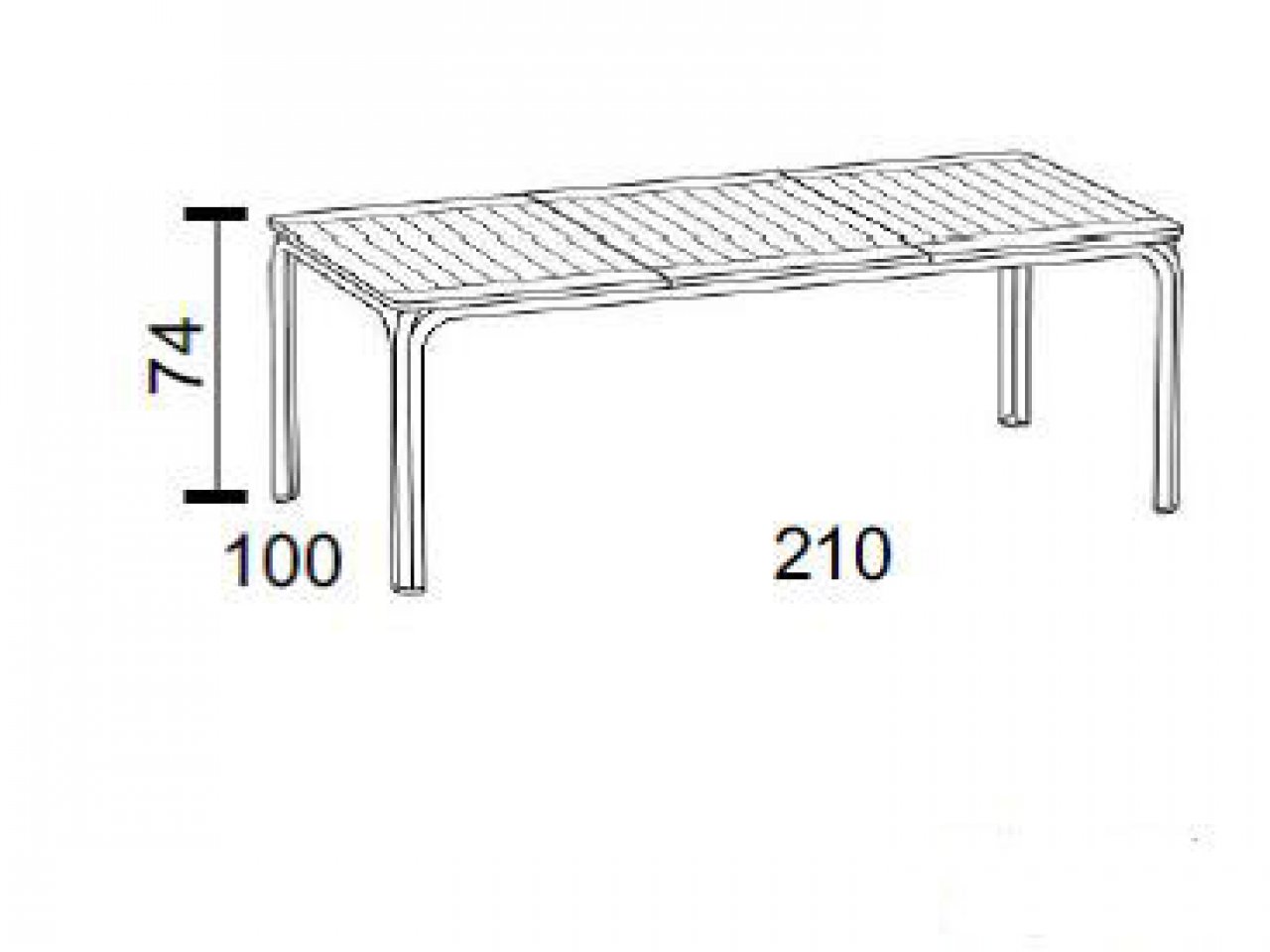 Set tavolo Alloro 210/280 con 6 poltrone Palma - 1