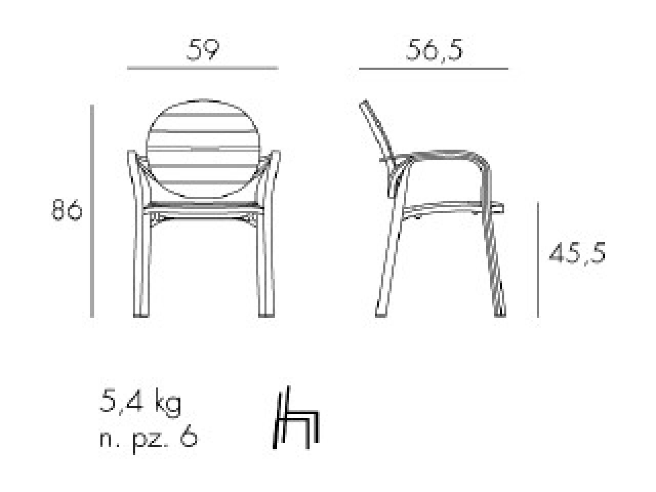 Set tavolo Alloro 210/280 con 6 poltrone Palma - 2