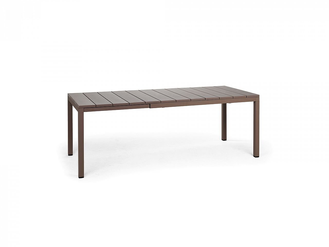 Set tavolo Rio 140/210 Alluminio con 6 sedie Net - v14