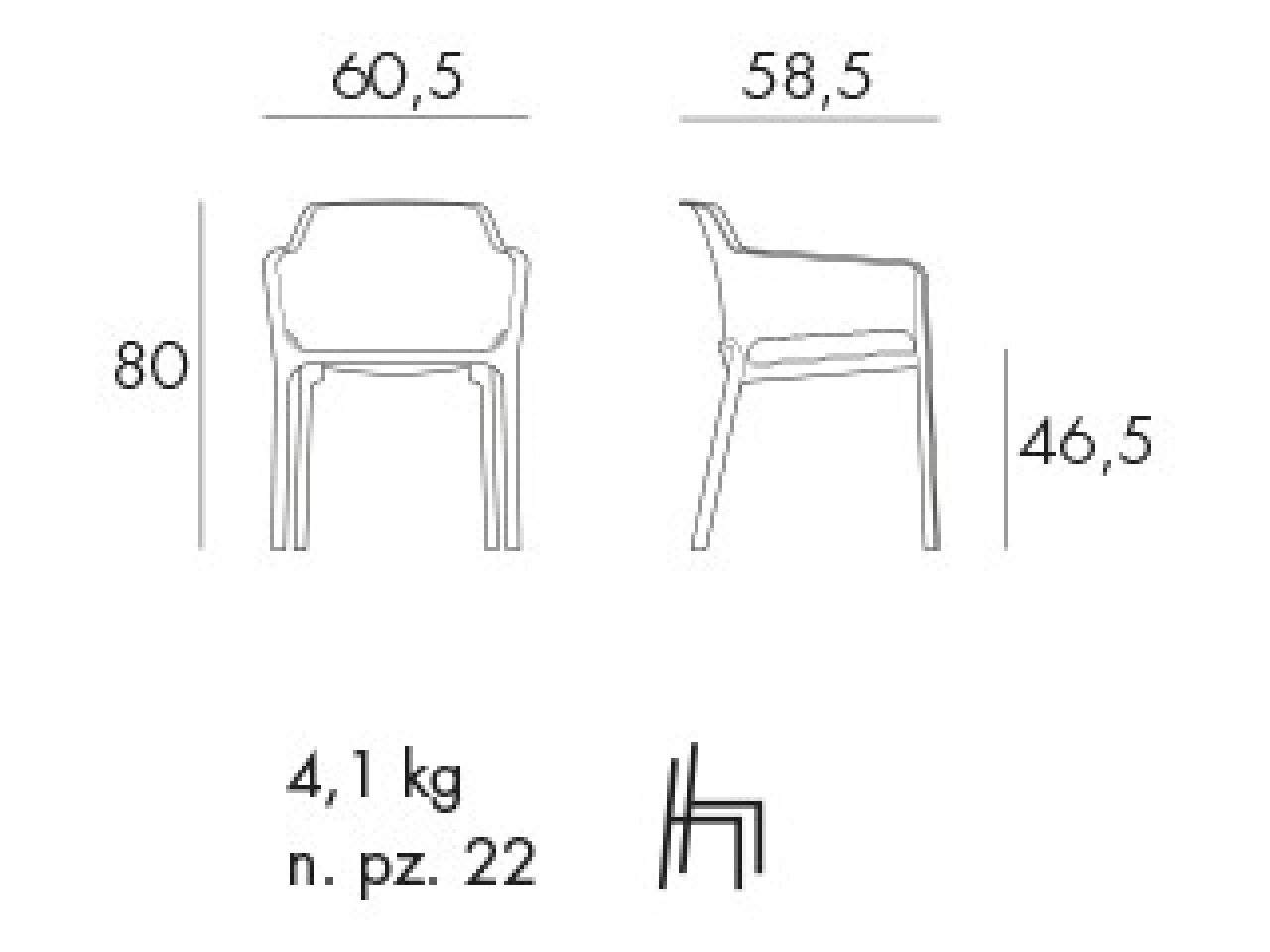 Set tavolo Rio 140/210 con 6 sedie Net - 2
