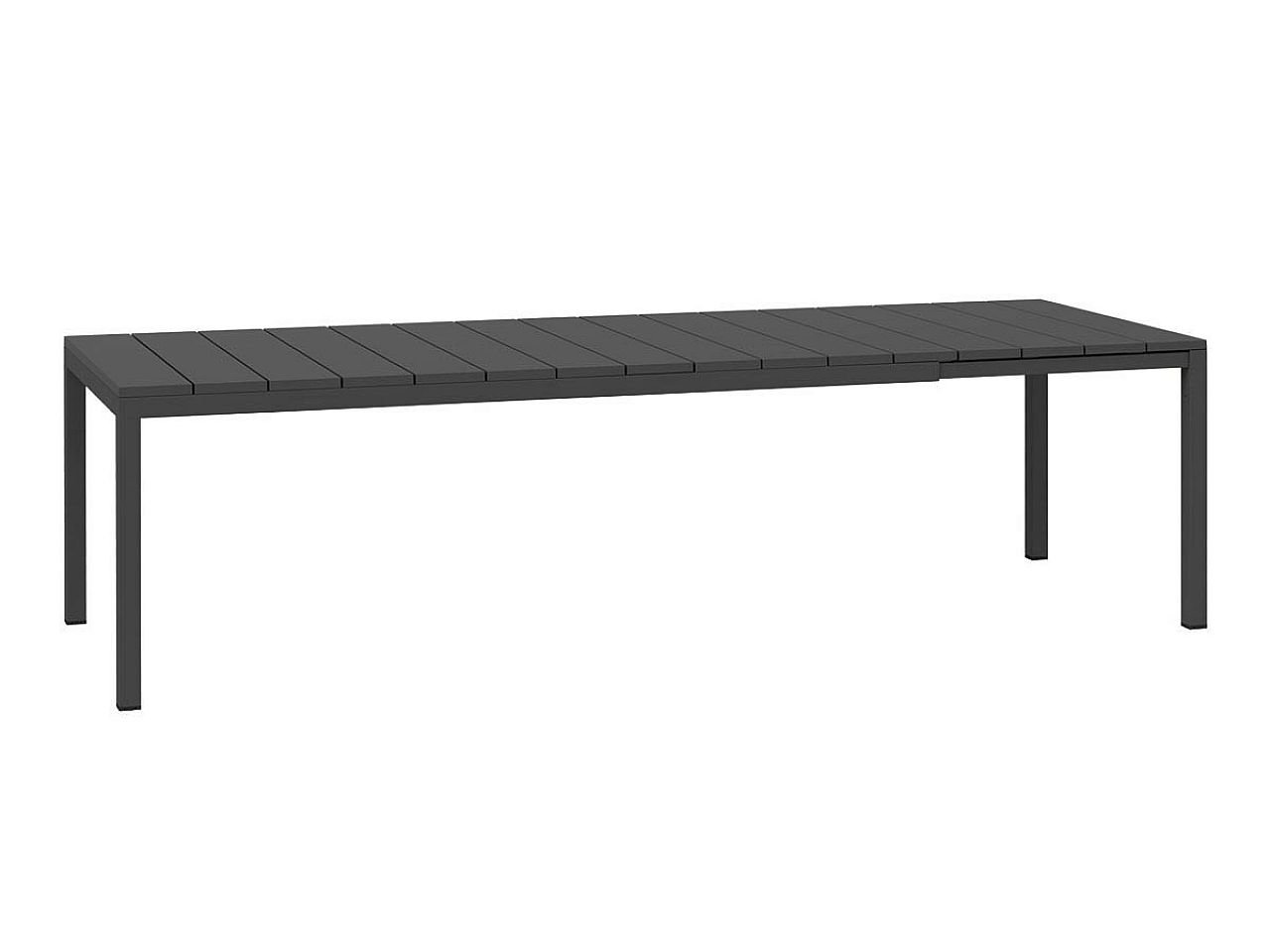 Set tavolo Rio 210/280 Alluminio con 8 sedie Net - v16