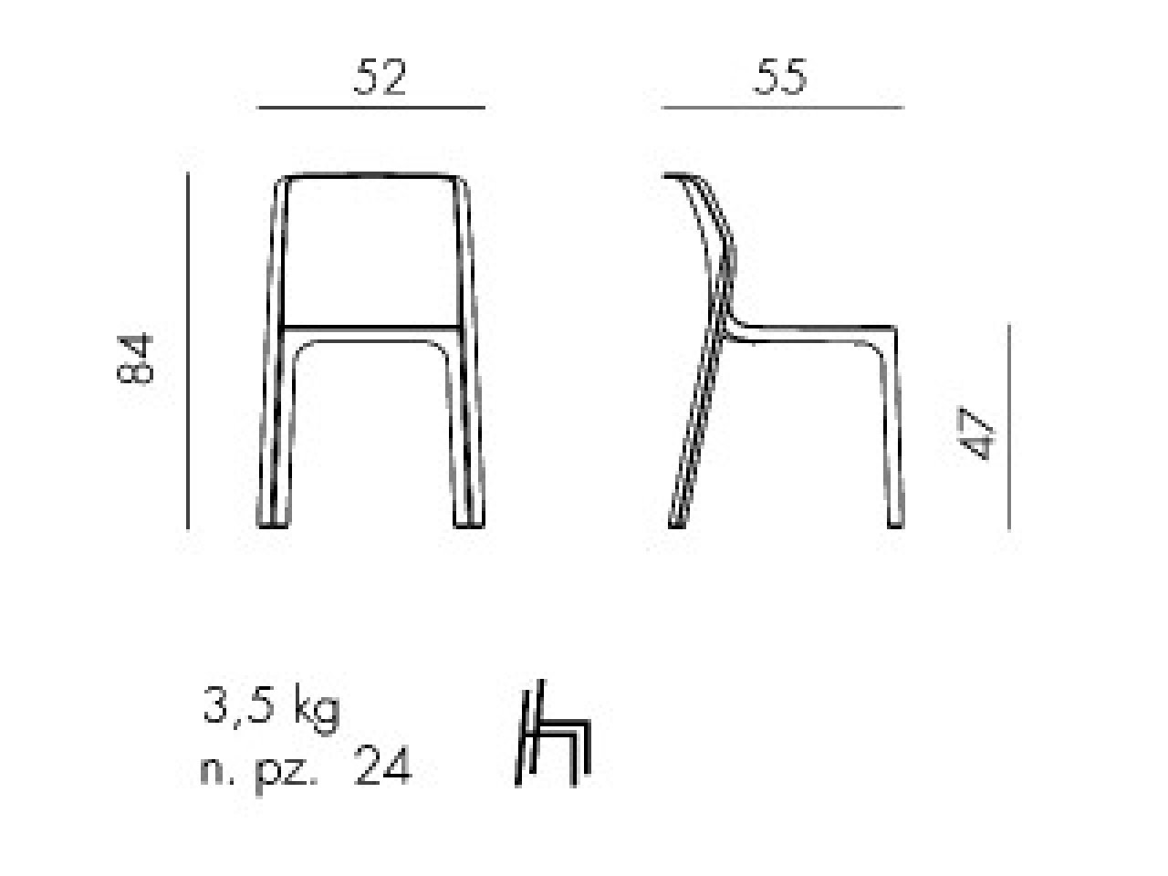 Set tavolo Levante 160/220 con 6 sedie Bit Arcobaleno - 1