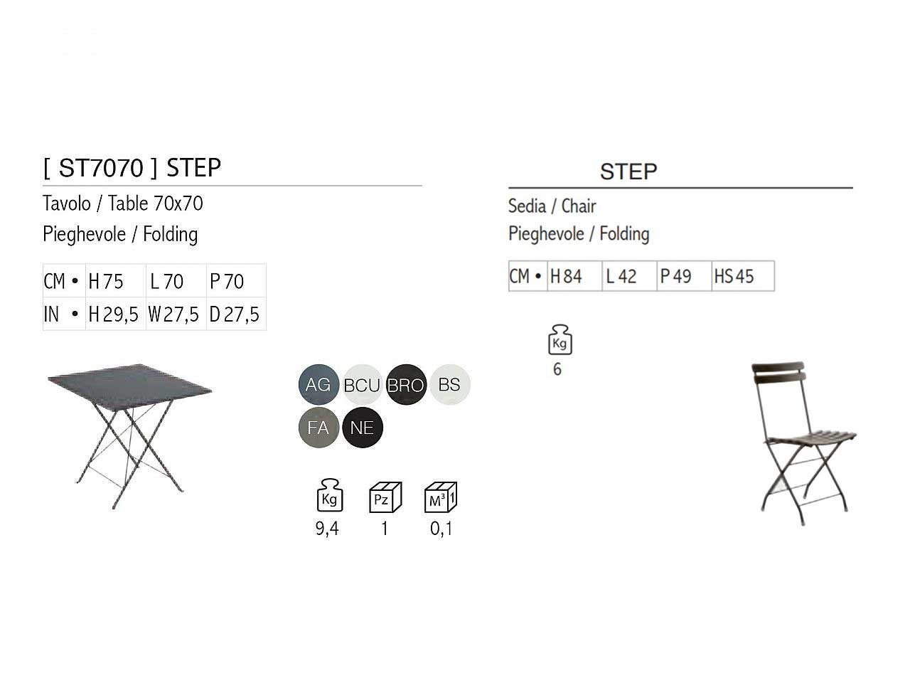 Set da giardino Step Pieghevole - 1