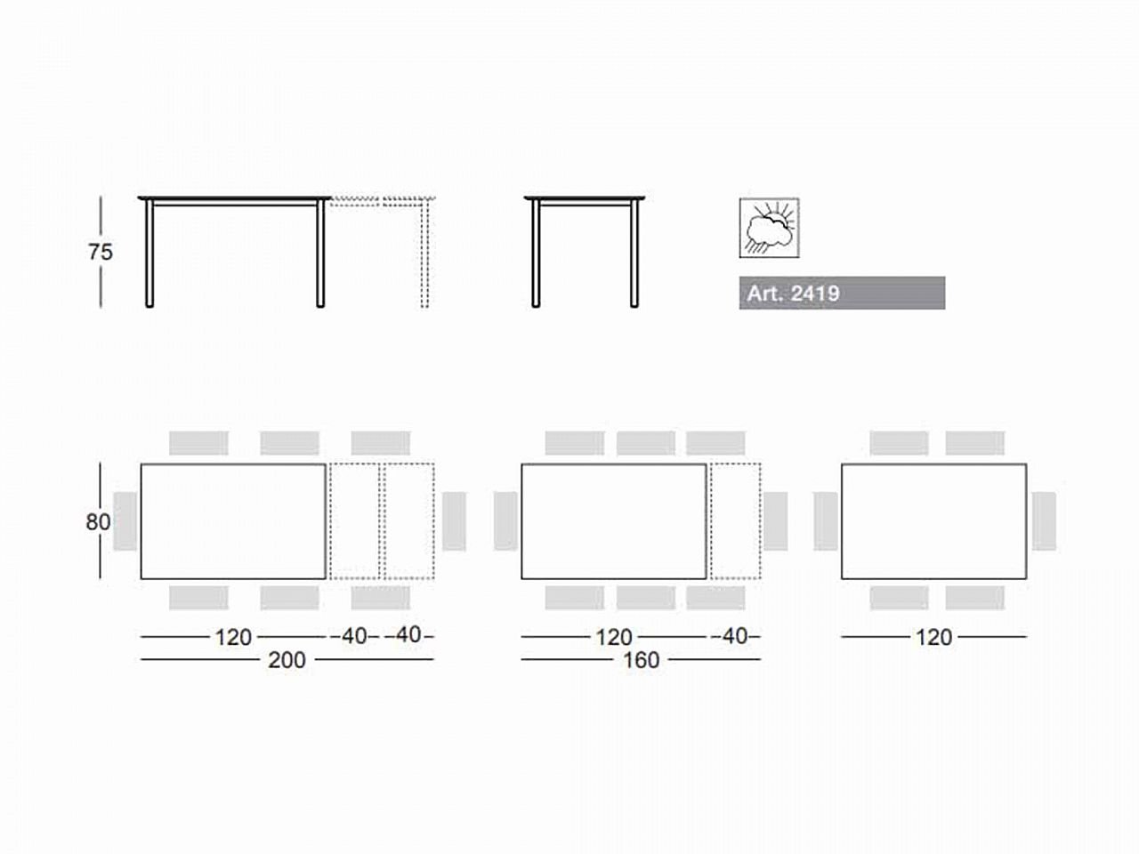 Set tavolo Pranzo 120/200 con 6 sedie Si-Si Dots Arcobaleno -1