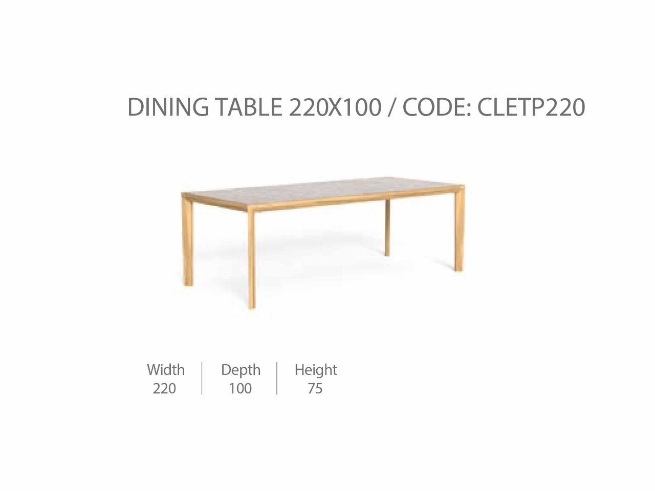 Tavolo da Pranzo 220x100 CleoSoft/Wood - 1