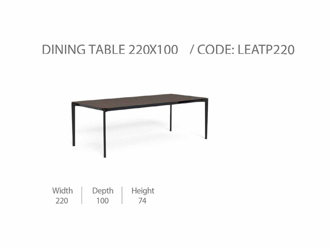 Tavolo da Pranzo Leaf 220x100 - 1