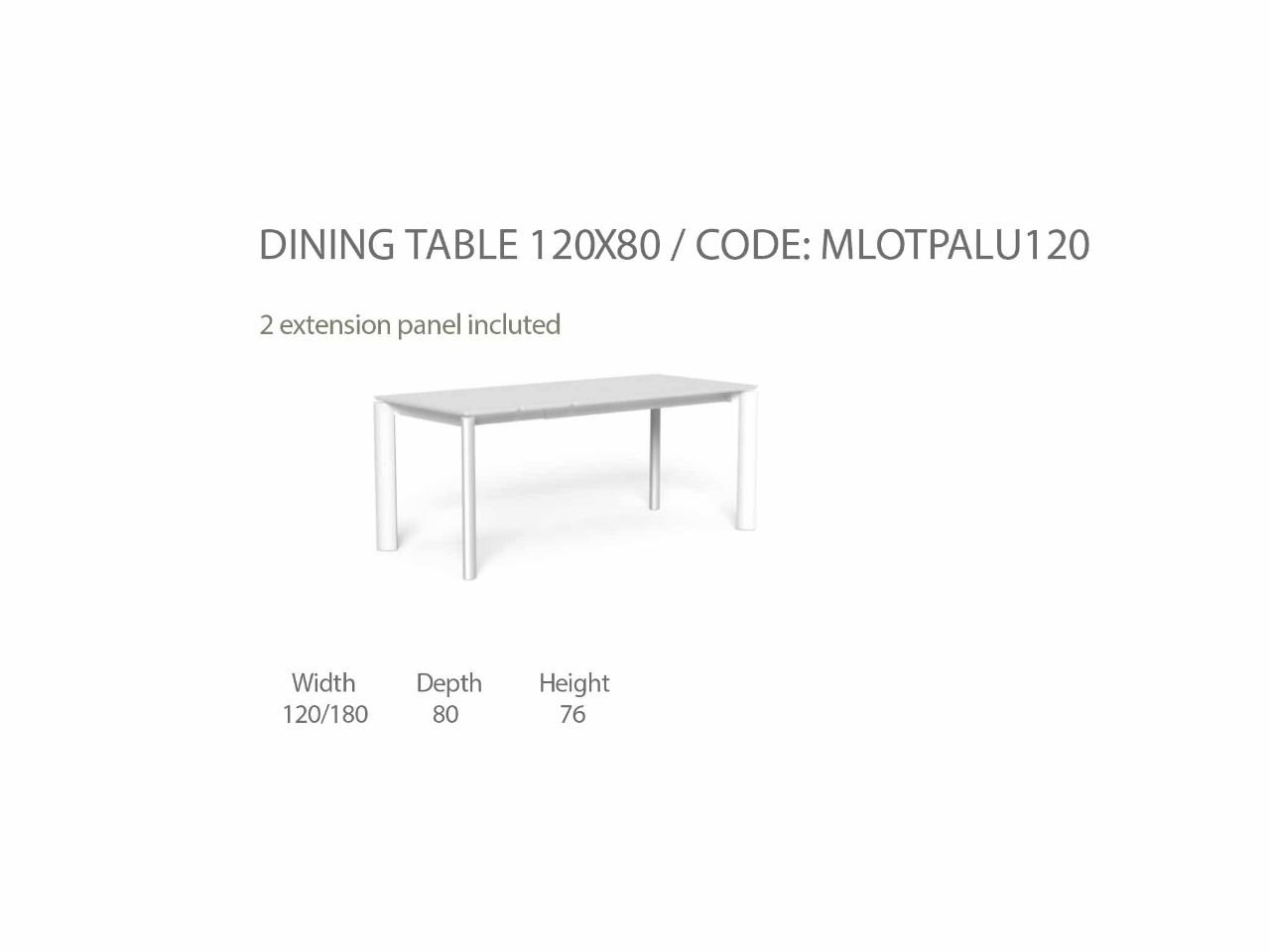 Tavolo da Pranzo Milo 120x80 - 1