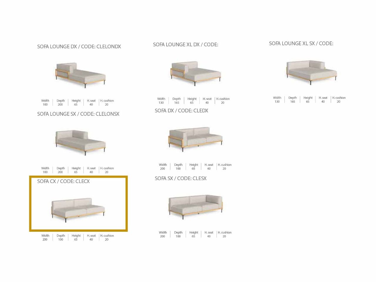 Divano Centrale CleoSoft/Wood - 1