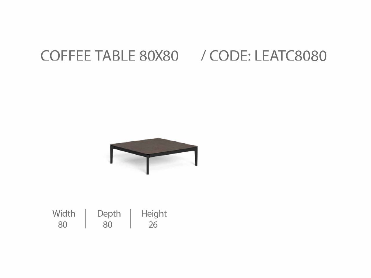 Tavolino da Caffè Leaf 80x80 - 1
