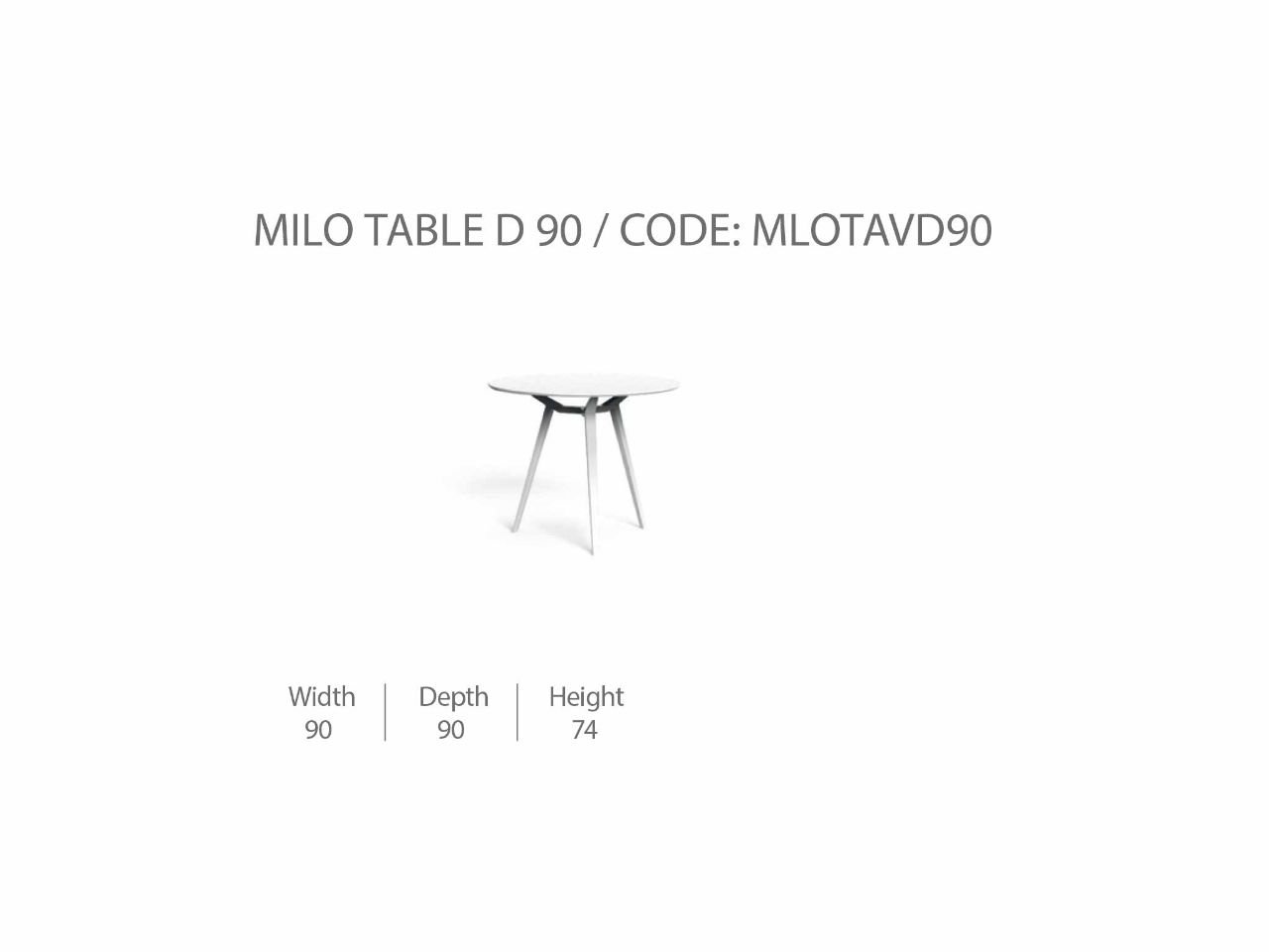 Tavolo rotondo Milo Ø 90 - 1