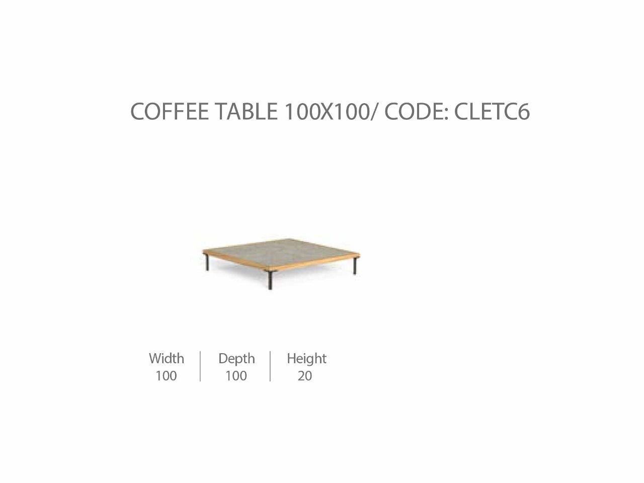 Tavolino da Caffè 100x100 CleoSoft/Wood - 1
