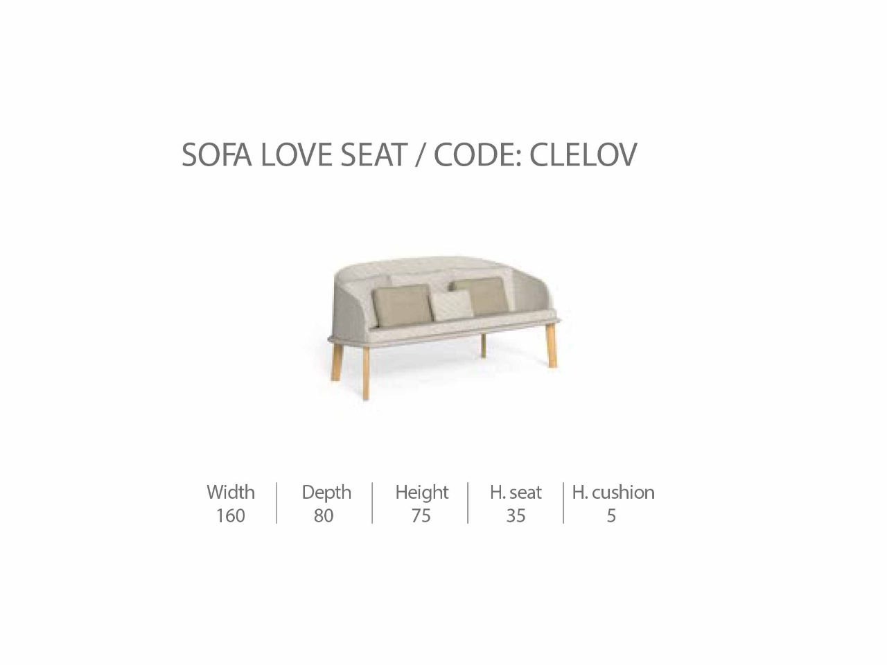 Divano Love Seat CleoSoft/Wood - 1