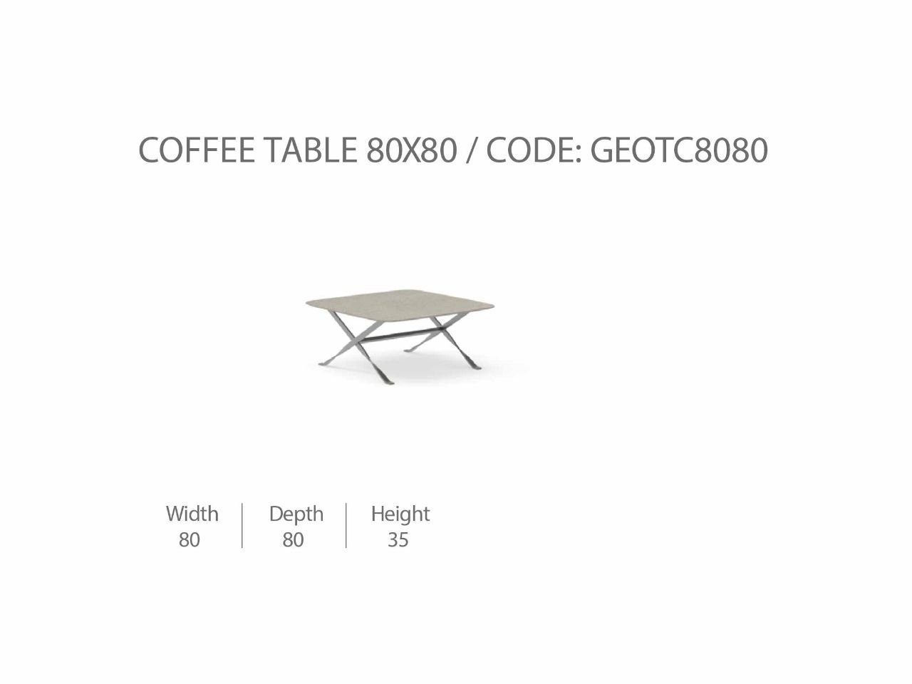 Tavolino da Caffè George 80x80 - 1
