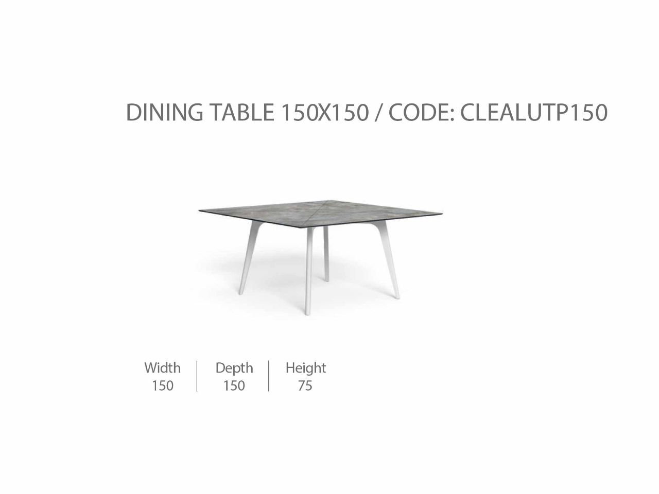 Tavolo da Pranzo 150x150 CleoSoft/Alu - 1