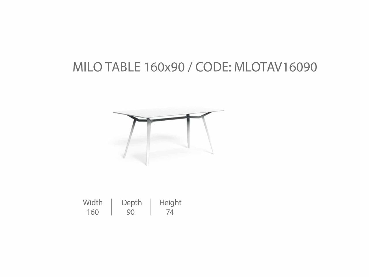 Tavolo Milo 160x90 - 1