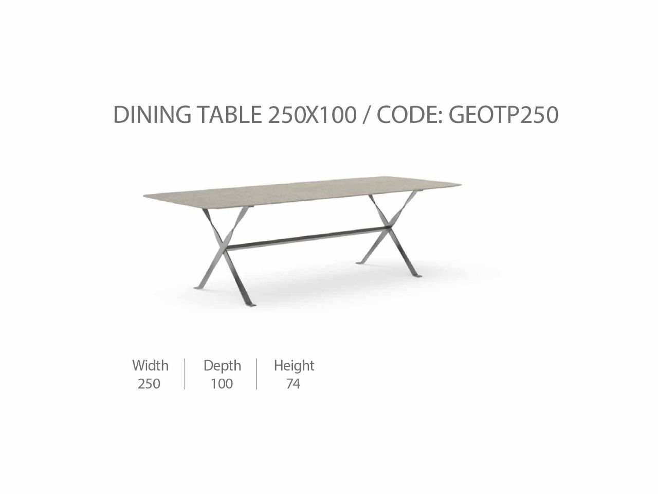 Tavolo da Pranzo George 250x100 - 1