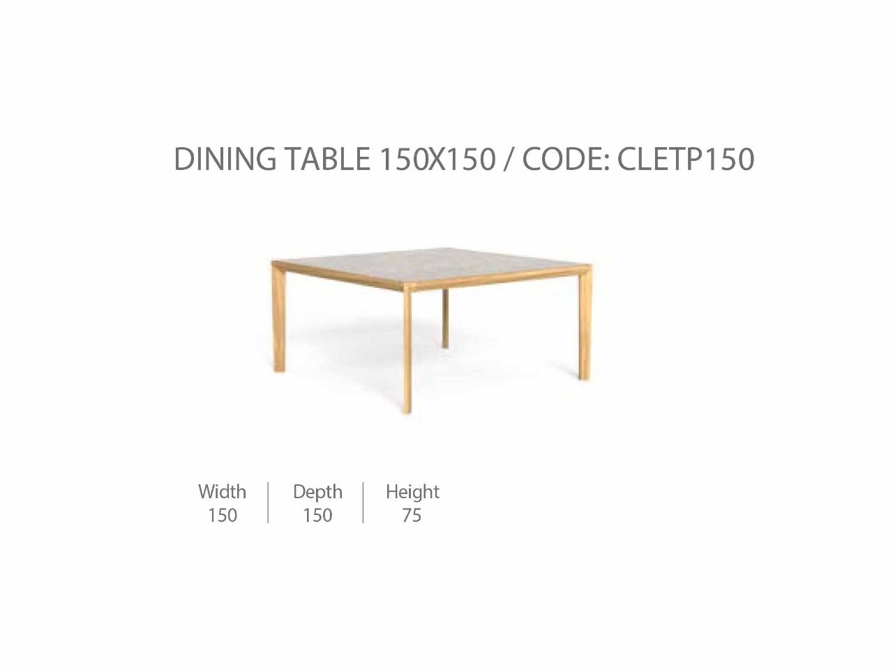 Tavolo da Pranzo 150x150 CleoSoft/Wood - 1