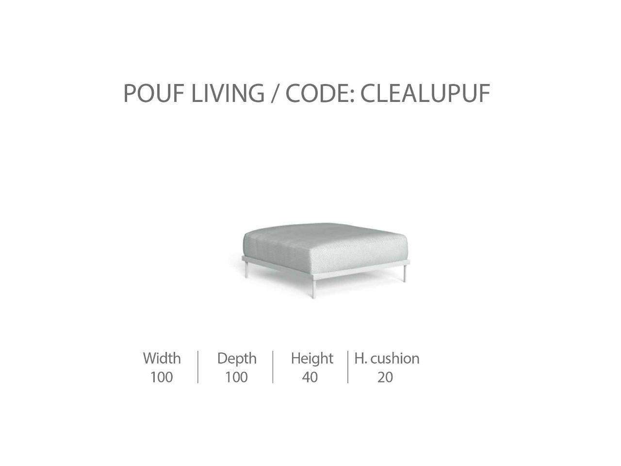 Pouf CleoSoft/Alu - 1