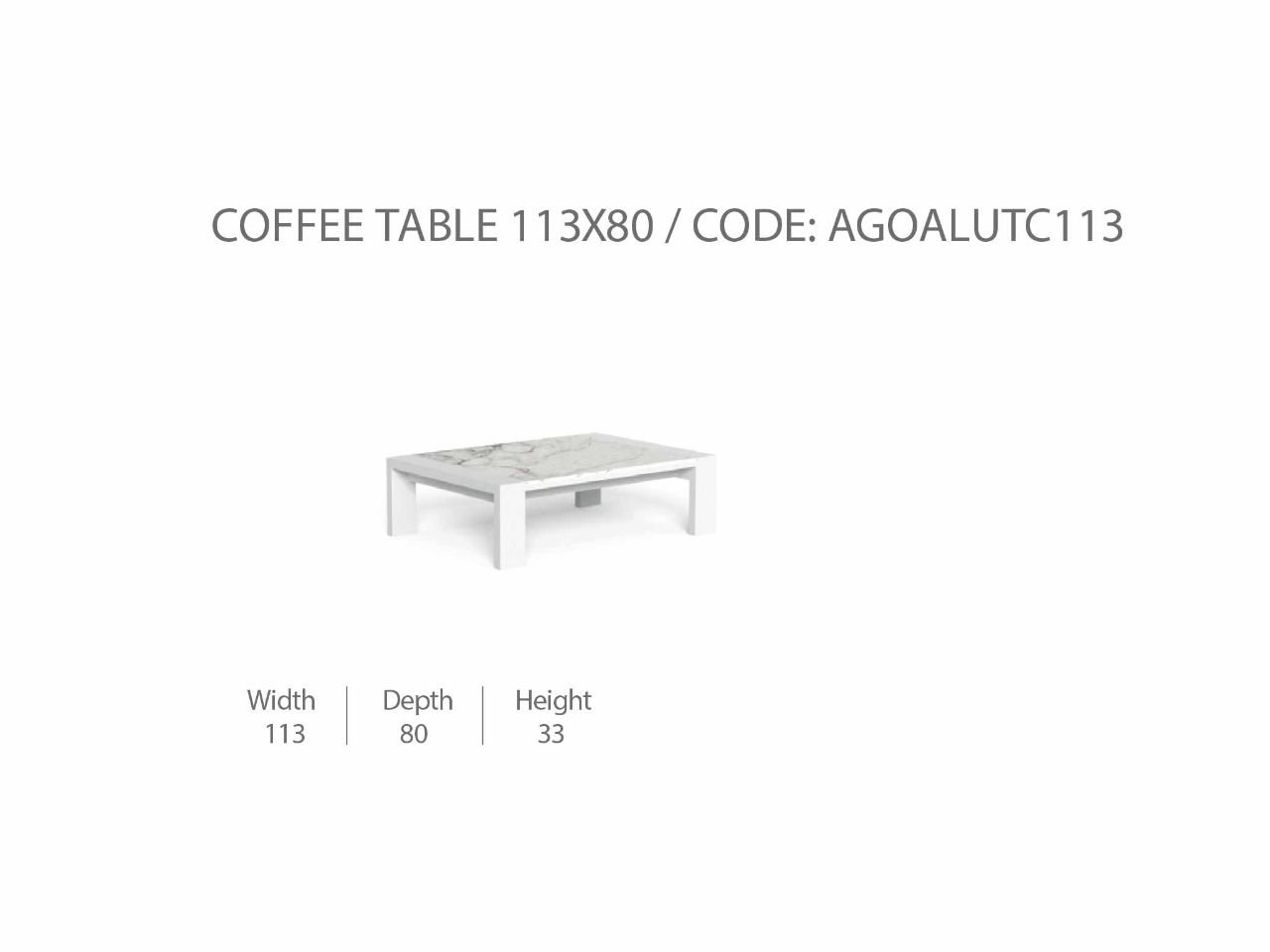 Tavolino da Caffè Argo/Alu 113x80 - 1