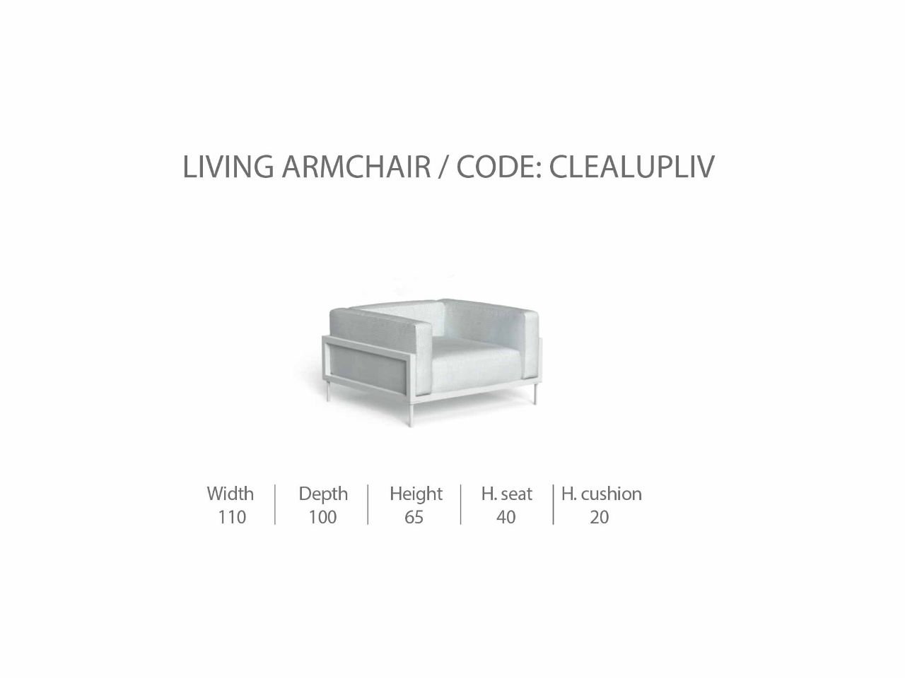 Poltrona Living CleoSoft/Alu - 1