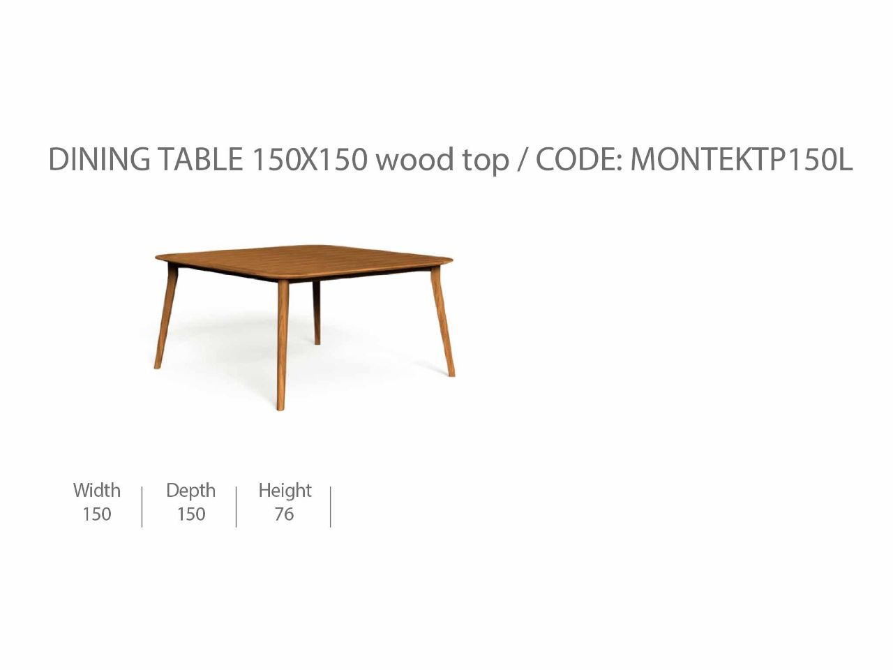 Tavolo da Pranzo Moon/Teak 150x150 - 1