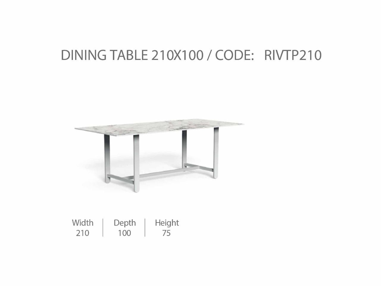Tavolo da Pranzo Riviera 210x100 - 1