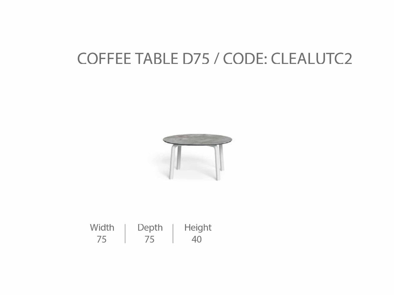 Tavolino da Caffè 75 CleoSoft/Alu - 1
